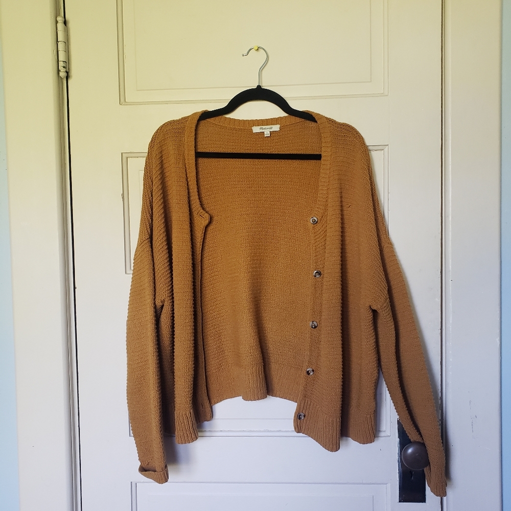 Madewell Burnt Orange Cardigan Size Large